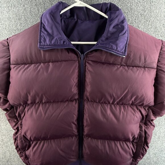 VTG Columbia Down Jacket Men Purple Red Reversible XL Insulated Pockets Outdoor - Picture 15 of 16
